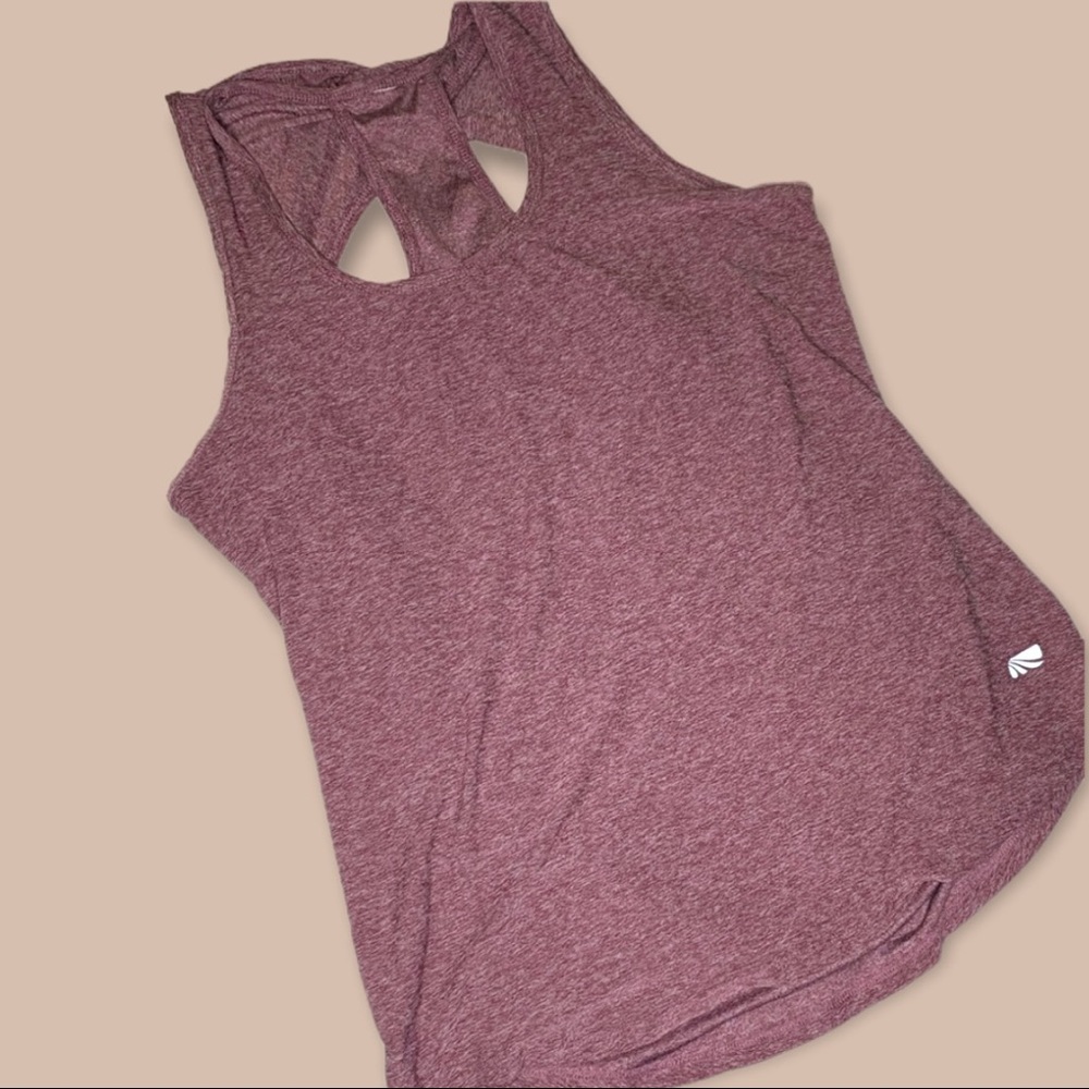 Marika (L) Racerback Tank Top in Heathered Red